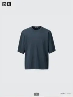 ユニクロU ニットTシャツ ネイビー M