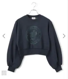 Vis ネイビー クロップド ショート丈トレーナーFサイズ　スウェットのサムネイル