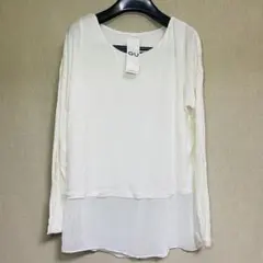 新品　GU ジーユー　レイヤードT オフホワイト