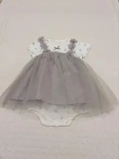ベビードレス チュールスカート 花柄