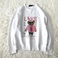希少✨ポロラルフローレン ポロベア スウェット 裏起毛 美品 ピンクポニー