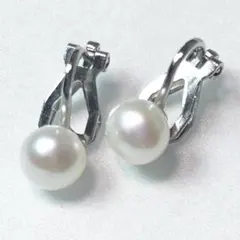淡水パール イヤリング 約7mm 清楚 上品 結婚式 パーティー 新品 送料無料
