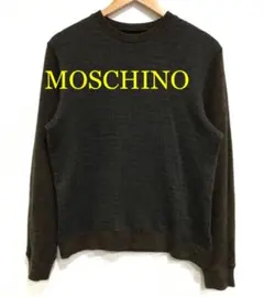 MOSCHINO モスキーノ◆ボーダー ロゴニット セーター イタリア製