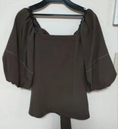 【ラグナムーン】ブラウン バルーンスリーブ