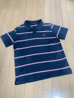 adidas ボーダー　ポロシャツ