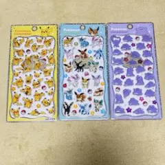 ポケモン プチドロップステッカー ピカチュウ ブイズ メタモン3種セット
