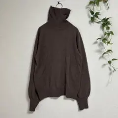 良品✨OPAQUE.CLIP 【M】フォックス混 タートルニット モカ 茶