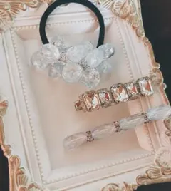 ヘアアクセサリーセット　ヘアクリップ　ヘアゴム