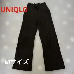 UNIQLO ウォッシャブルリブニットパンツ　カーキ　M