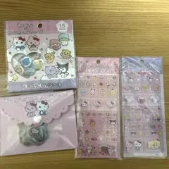 チェゴシム×サンリオキャラクターズ　コラボ　タイル　おはじき　フレークシール