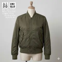 ユニクロ UNIQLO MA-1 ブルゾン フライトジャケット S オリーブ