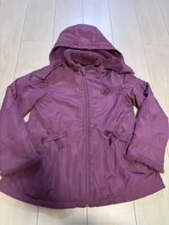 BeBe フード付きパープルダウンコート 140