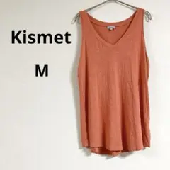 海外古着✨Kismet【M】ノースリーブ トップス オレンジ タンクトップ