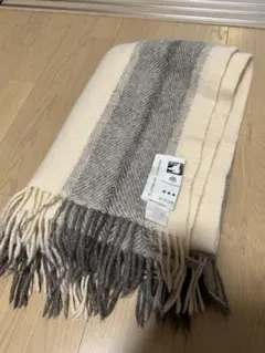 クリッパン ポルカ ウール ブランケット スローケット グレー 130×200