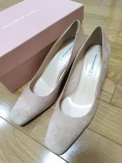 新品☆ペリーコ スクエアトゥ フラットシューズ スエード 37 24.0