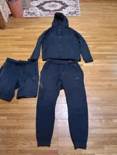 NIKE テックセットアップ上下M ショートパンツ　黒