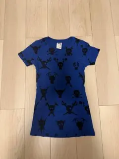Stussy スカルプリント Tシャツ XS 青　y2k
