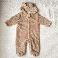 80サイズ　くま耳防寒着