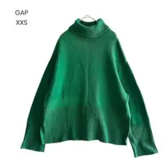 【GAP】ニット タートルネック グリーン 厚手 XXS カジュアル 1276