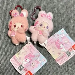 【チムたん×マイメロディ】 おそろいいちごリボンマスコット2種セットのサムネイル