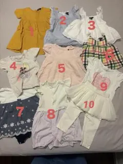 女の子　夏用　ベビー服まとめ売り　プティマイン　baby GAP