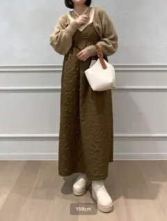 未使用【apres jour clair】フラワージャガードキャミワンピース