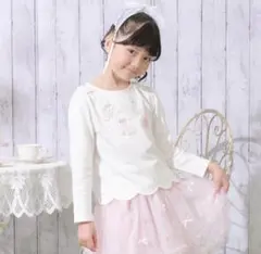 mezzo piano バレリーナロゴ　長袖Tシャツ　120