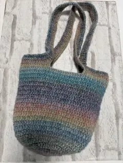 グラデーション　トートバッグ　かぎ針編み