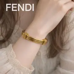 FENDI♡フェンディFFロゴ ゴールド　スリップオン　バングル ヴィンテージ