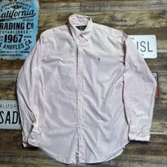 ラルフローレン 長袖シャツ 薄ピンク CLASSIC FIT ボタンダウン90s