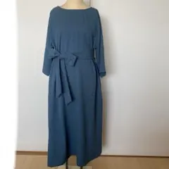 着物リメイク　正絹小紋　Ａラインワンピース ポケット付き　ロングワンピース