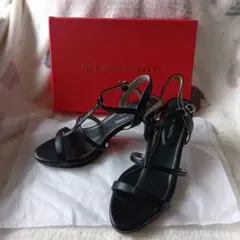 Oriental Traffic 黒 ストラップサンダル 中ヒール