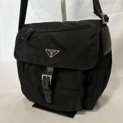 プラダ PRADA ショルダーバッグ ナイロン ブラック 三角ロゴ