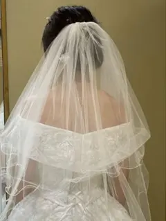 ウェディングベール　パイピング