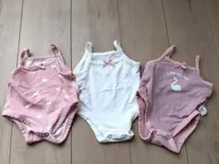 SHEIN フラミンゴ柄 ベビー肌着 3点セット 0-1M