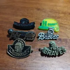 プロ野球　阪急ブレーブス　昭和レトロ　ピンバッジ　６個セット