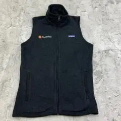 パタゴニア　企業ロゴ　刺繍　ベタータイプ　トップス　ベスト　古着　ブラック　M