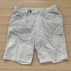 8.29 アディダス アディピュア ショートパンツ チェック グレー M