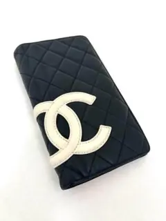 JAZZ様専用【美品】CHANEL／シャネル カンボンライン ブラック 長財布