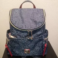 【美品】クリスチャンオリビエ　ネイビー レオパード柄 リュック