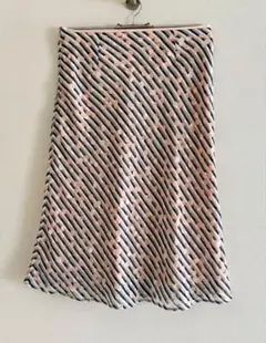 ソニアリキエル ストライプ模様 フレアスカート