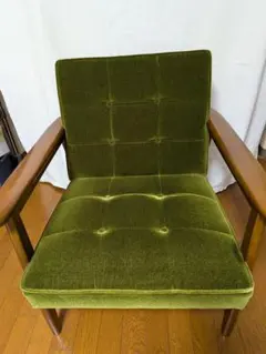 カリモク60kチェア　モケットグリーン 1人掛けソファ