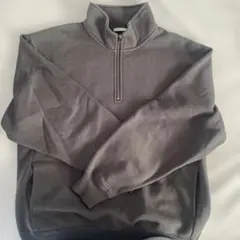 GU グレー ハーフジップ トレーナー Mサイズ