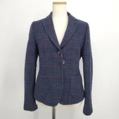 /＊b【未使用】ユニクロ イネス チェック柄 ツイード ジャケット S アウター