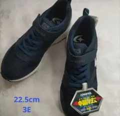 箱付き スーパースター スニーカー 幅広 3E 速乾 バネのチカラ ネイビー