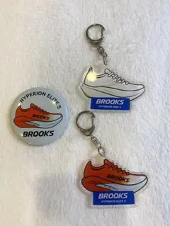 BROOKS アクリル　キーホルダー　バッジ　3点　セット