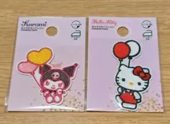 サンリオ　ハローキティ　クロミ　ワッペン２枚set　ハンドメイド　入園　入学
