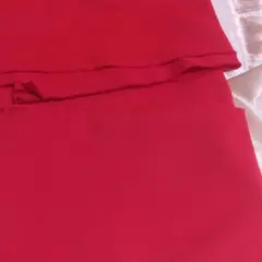 赤い生地 未使用　無地　ポリエステルオックス
