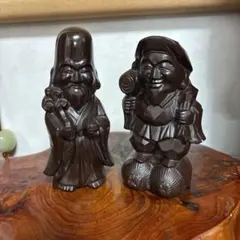 縁起物 牛に乗った 恵比寿様 大黒天様 七福神 開運 神様 置物 飾り