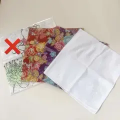 【新品美品】大判ハンカ3枚セット　白・和柄